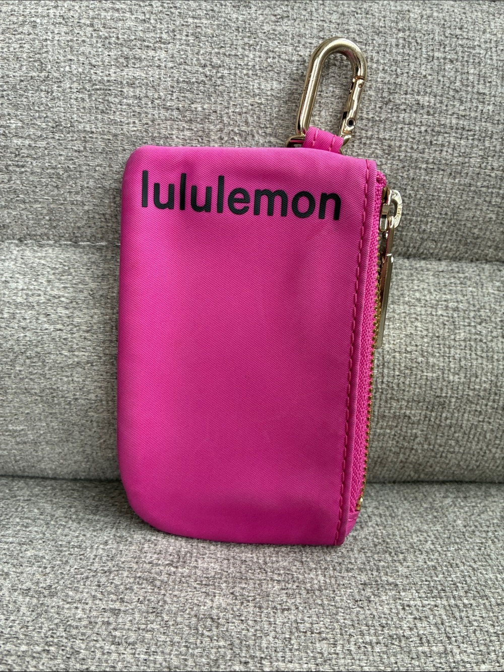 Lululemon Pouch Wristlet Pouch in Sonic Pink /Black Logo